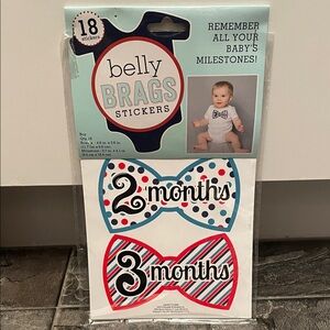⭐️NEW Milestone Stickers for Babies | Multicolour Bow-tie Theme Cute Belly Brags